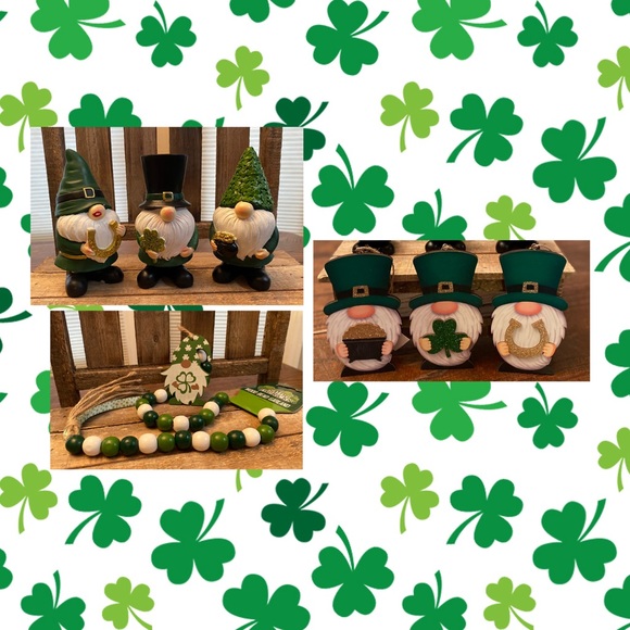 St. Patricks Day Gnomes Kitchen Towels & St. Patrick’s Day Gnome Figures Bundle - Picture 1 of 16